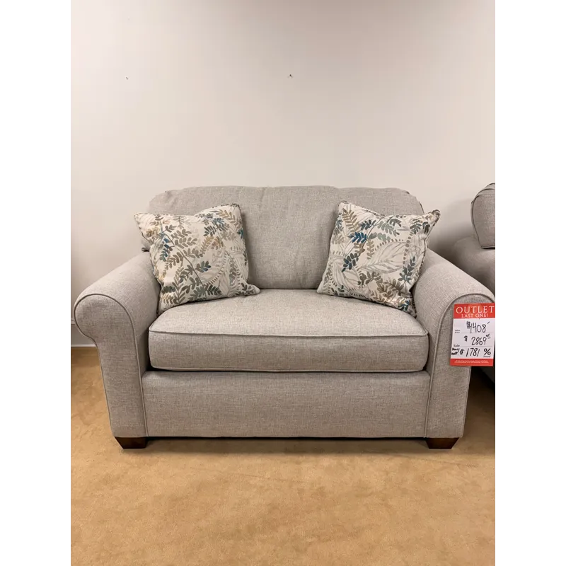 Transitional Beige Chair and a Half Twin Pull Out Sleeper