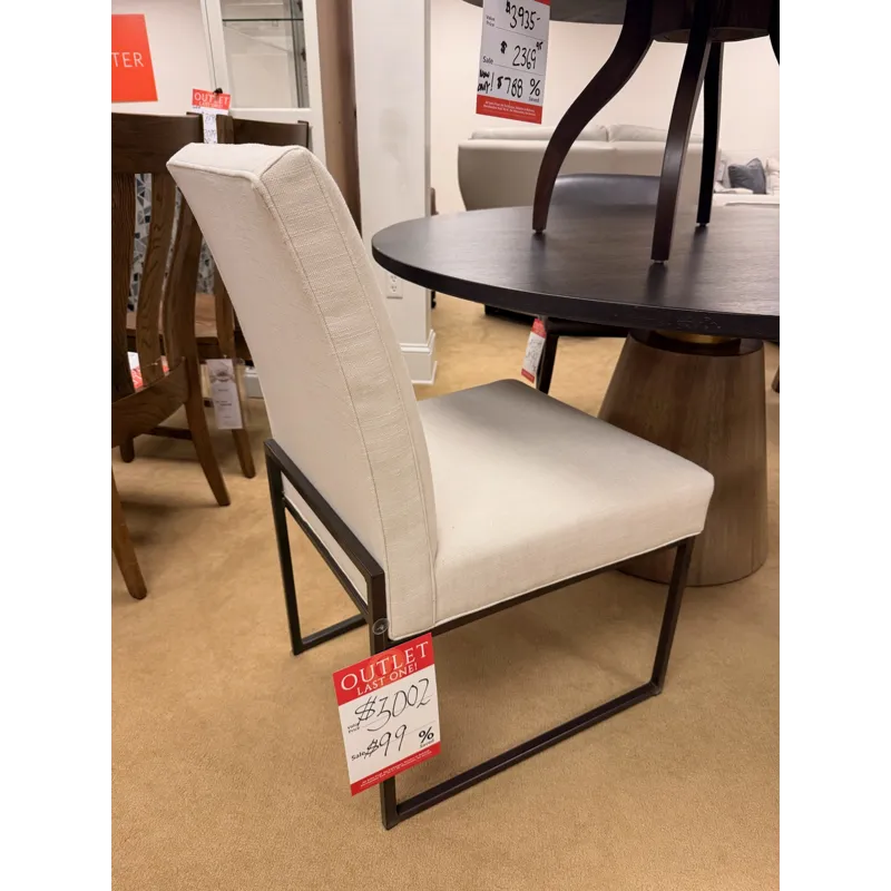 Modern Light Gray Upholstered/Metal Dining Chair