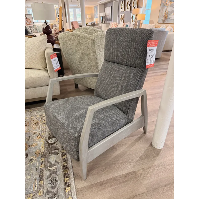 Modern Gray Push Back Lounge Chair