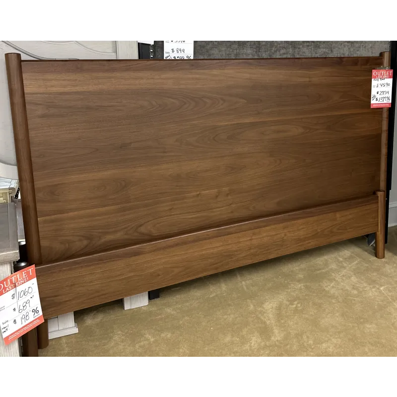 King Walnut Platform Bed