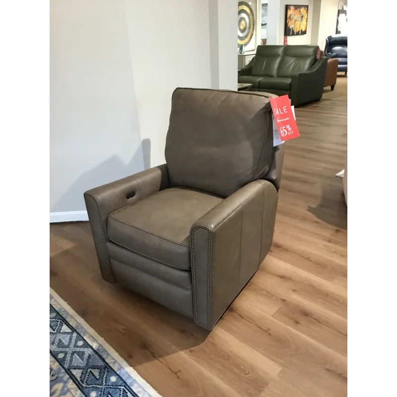 Transitional Leather Power Recliner