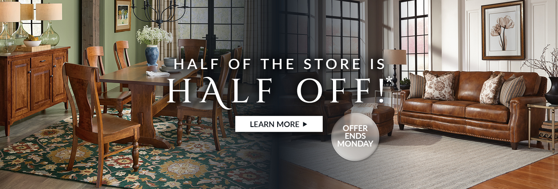 Memorial Day Half the Store Ends Monday