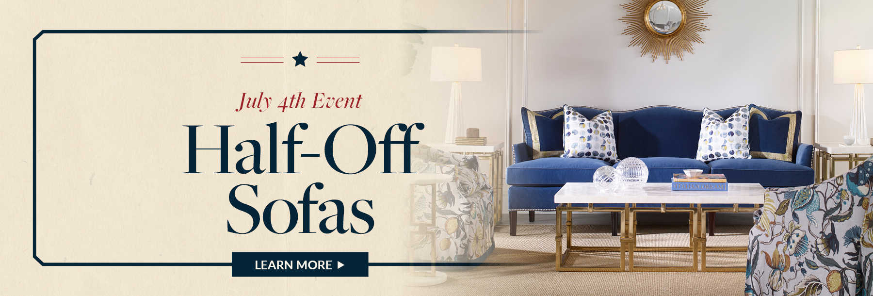 July 4th Half Off Sofas