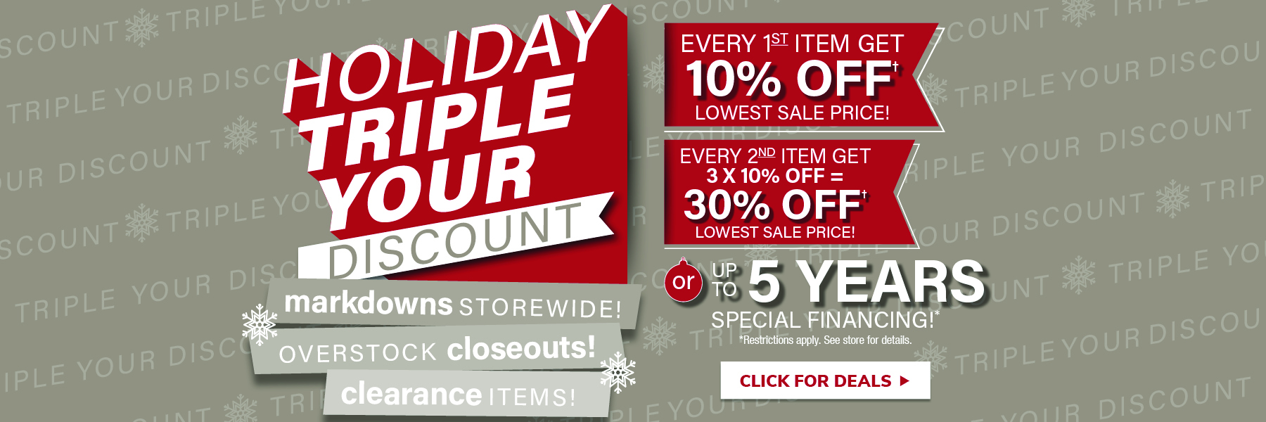 Holiday Triple Your Discount