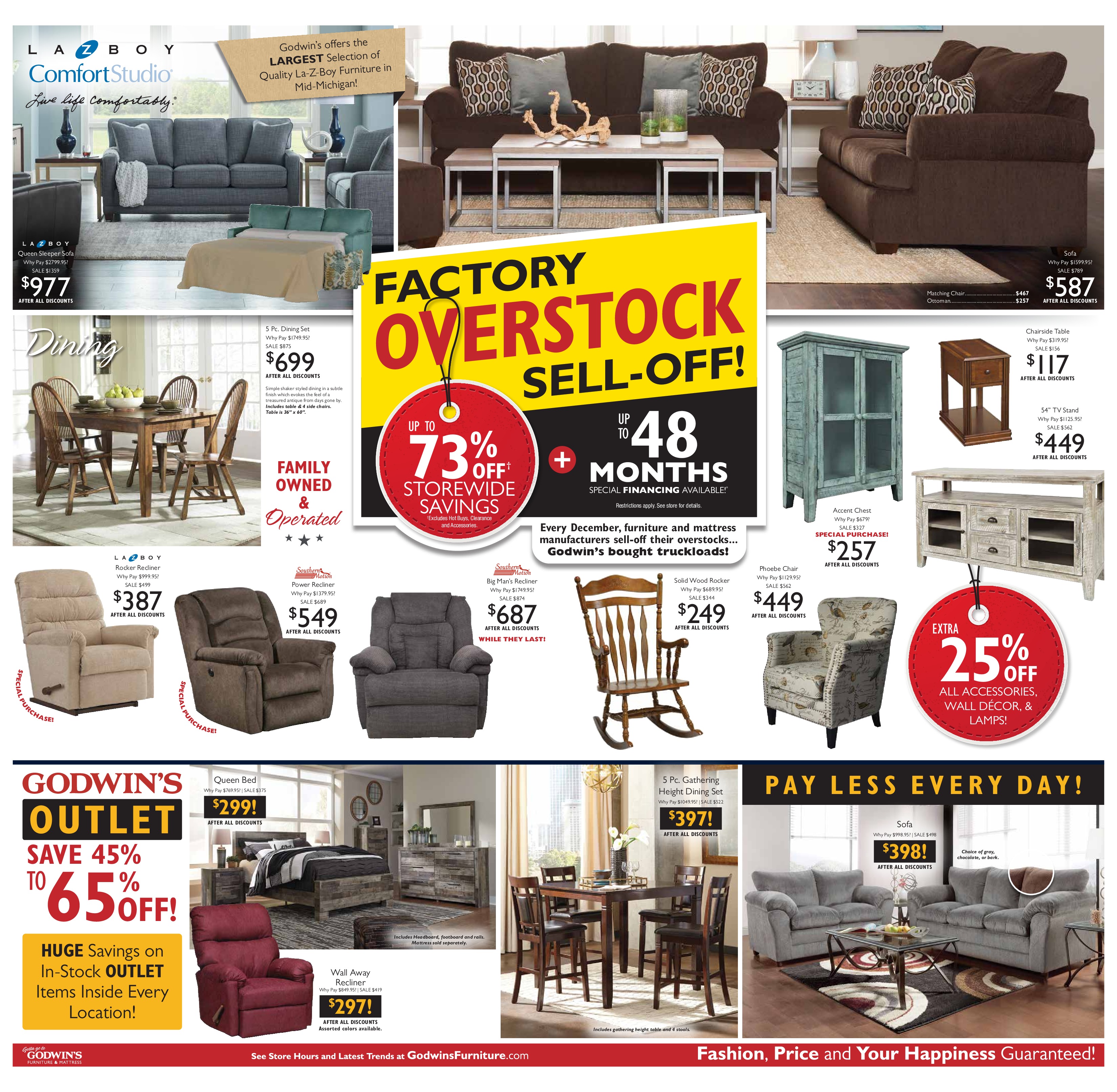 Factory Overstock Godwin's Furniture & Mattress