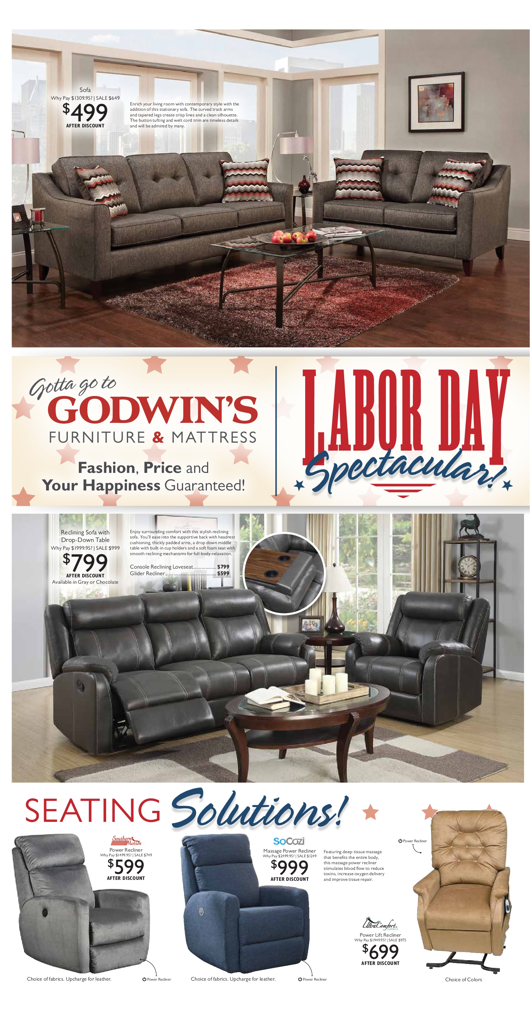 Labor Day Spectacular Godwin's Furniture & Mattress