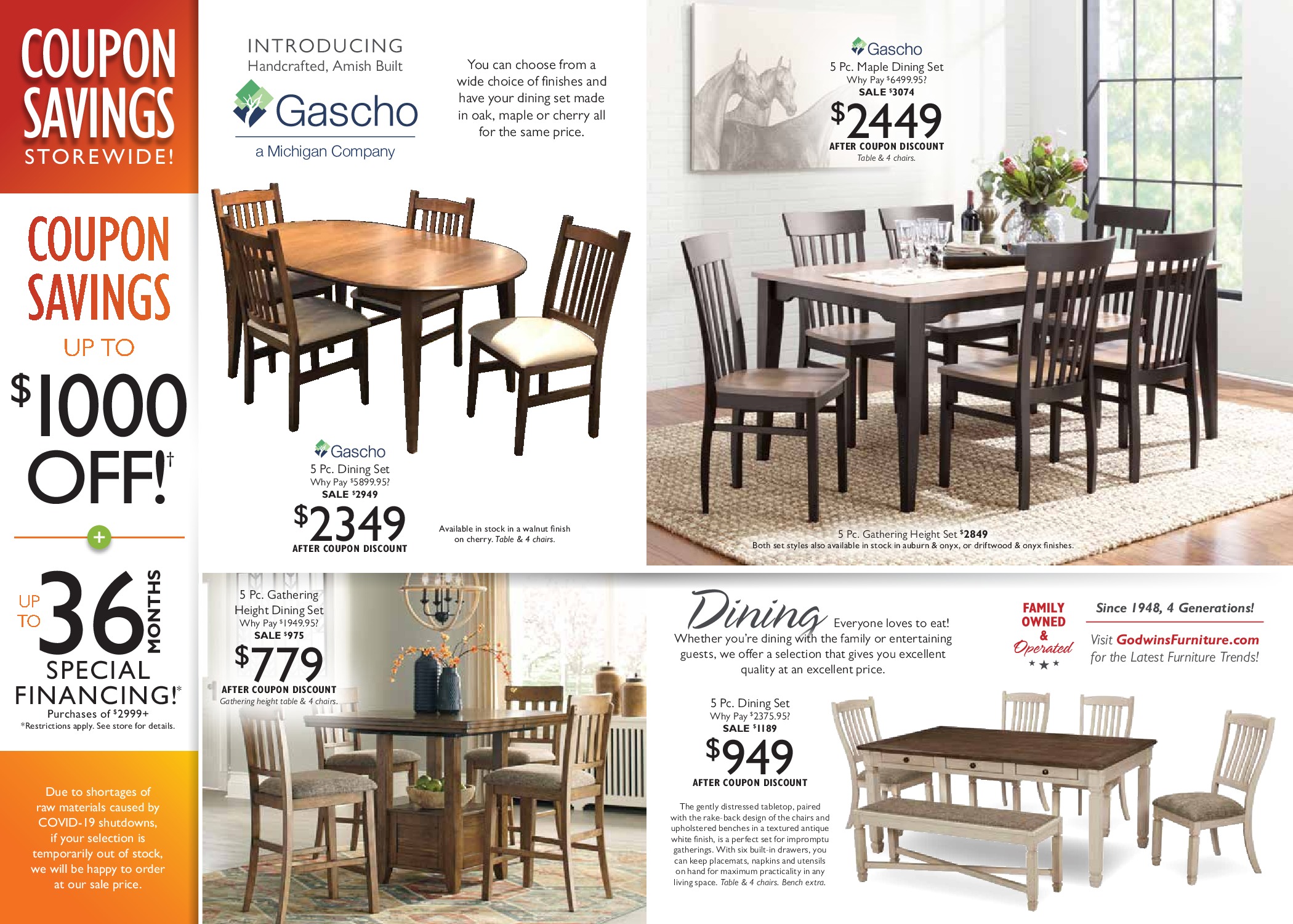 Coupon Event Godwin's Furniture & Mattress