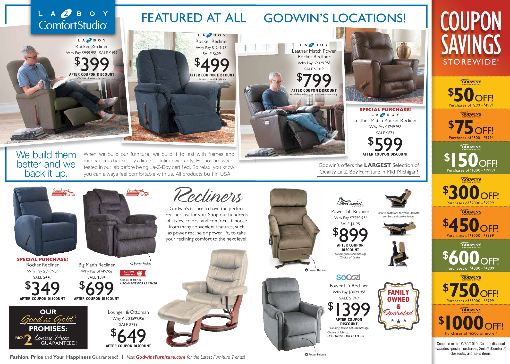 Coupon Event Godwin's Furniture & Mattress