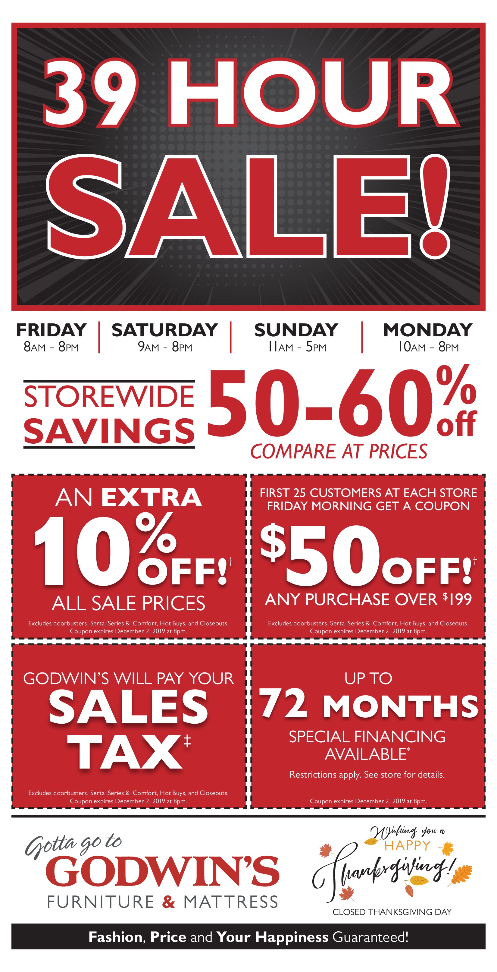 Black Friday Godwin's Furniture & Mattress