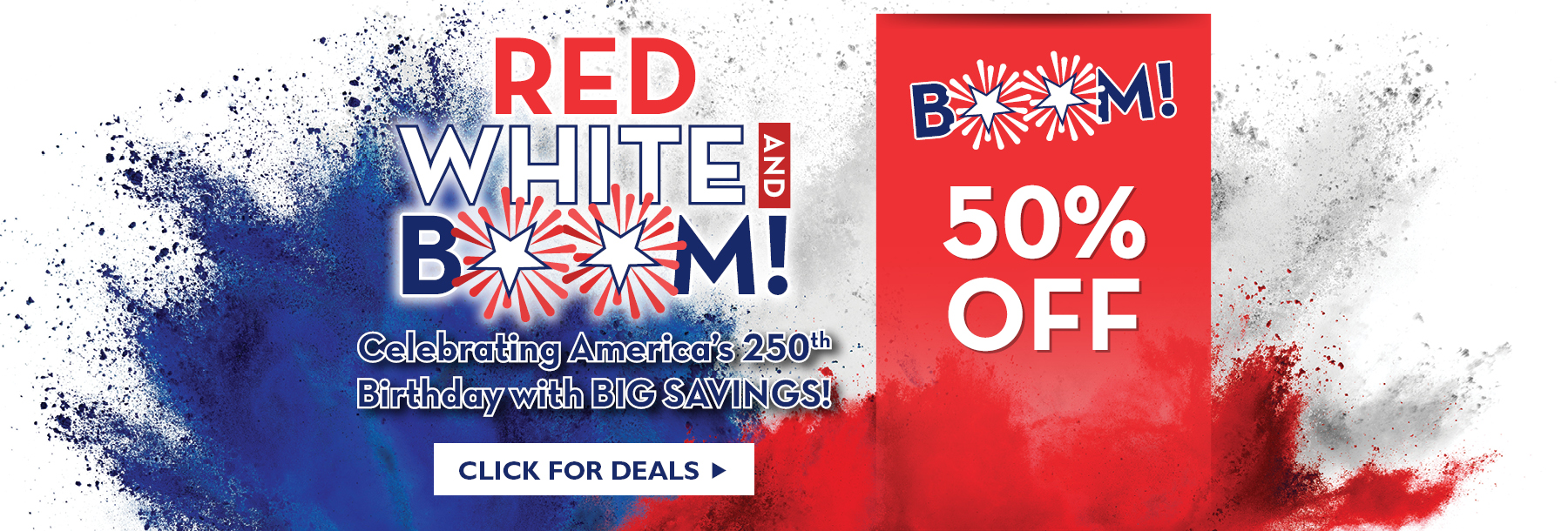 Red White and Boom Sale