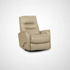 Revelation Swivel Leather Recliner - Mushroom