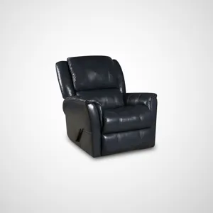 Mercury Swivel Leather Recliner - Ocean