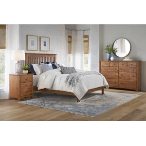Shaker Queen Slat Bed - Low Footboard
