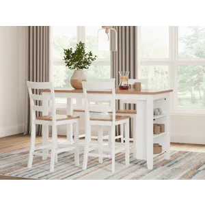 Gesthaven Counter Height Dining Table and 4 Barstools
