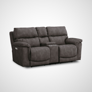 Cosmo Triple Power Zero Gravity Loveseat - Pewter