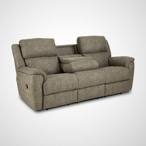 Milan Reclining Sofa w/ Drop-Down Table - Tan
