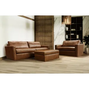 Leather Ottoman