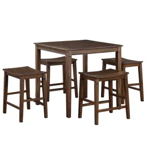 Westlake Brown 5pc Counter Dining Set
