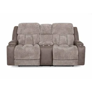 Denali Power Reclining Console Loveseat w/ Power Headrest - Boswell Dove
