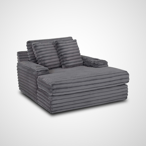 Bellini Chaise Lounger (w/ Cupholders) - Cloud Dark Gray