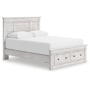 Makidern Full Panel Storage Bed