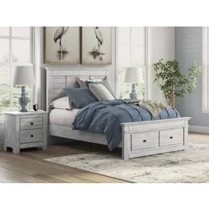 Makidern Full Panel Storage Bed