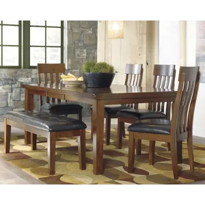 Ralene Dining Table and 4 Chairs and Bench