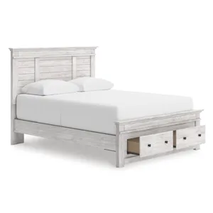 Makidern Full Panel Storage Bed
