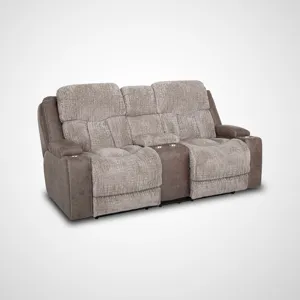 Denali Power Reclining Console Loveseat w/ Power Headrest - Boswell Dove