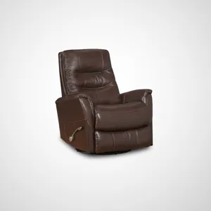 Revelation Swivel Leather Recliner - Walnut