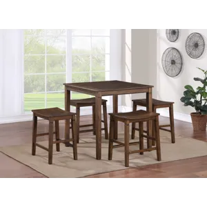 Westlake Brown 5pc Counter Dining Set