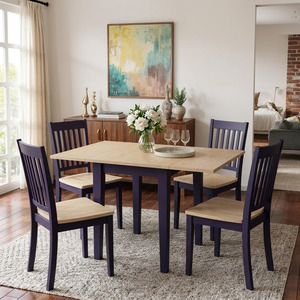 5 PC Maple Leg Drop-Leaf Dining Set