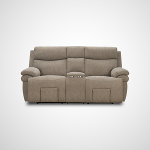 Main Street Triple Power Reclining Loveseat - Muslin