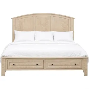 Carson Arched Panel King Storage Footboard Bed