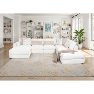 Bombay 5 PC Sectional - Fluffy Riverrock