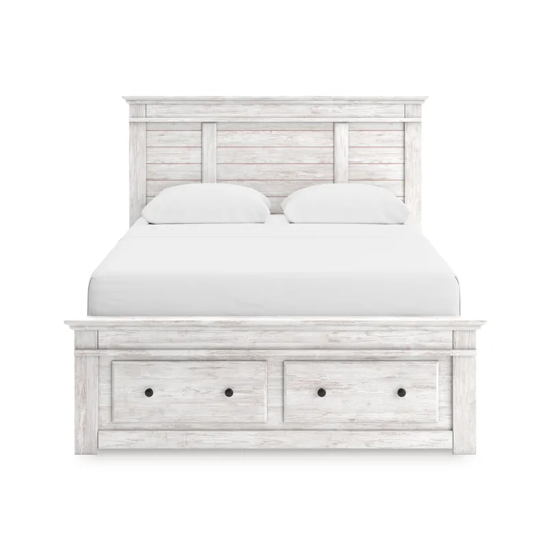 Makidern Full Panel Storage Bed
