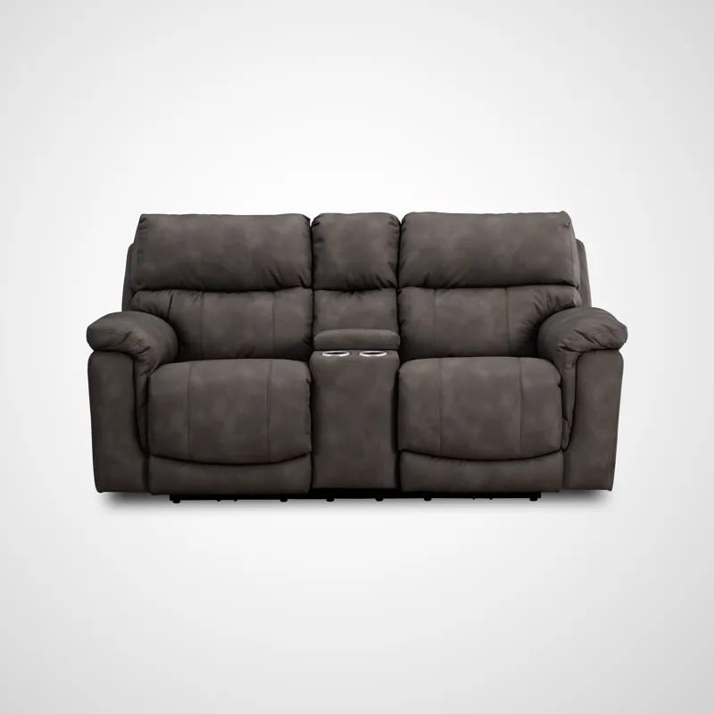 Cosmo Power Loveseat - Pewter