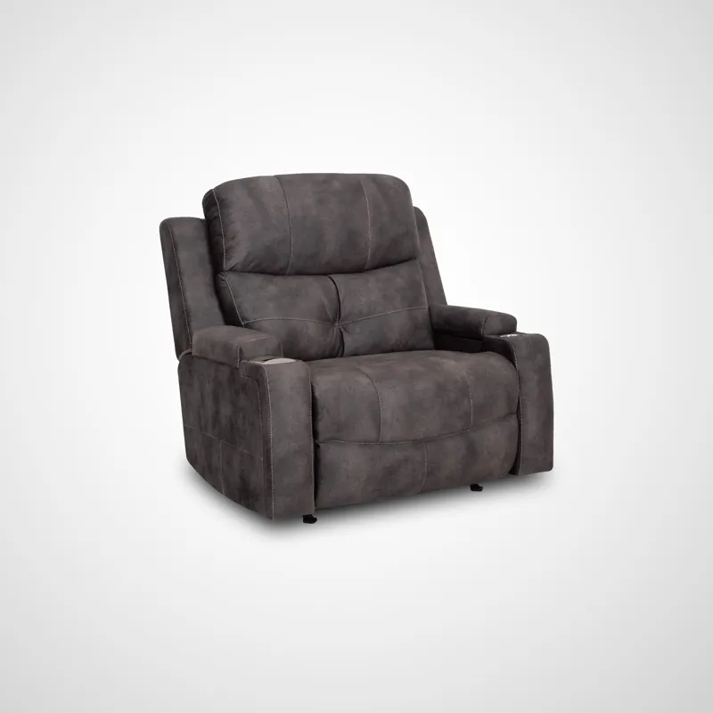 Arlington Fabric Chair & a Half Power Rocker Recliner
