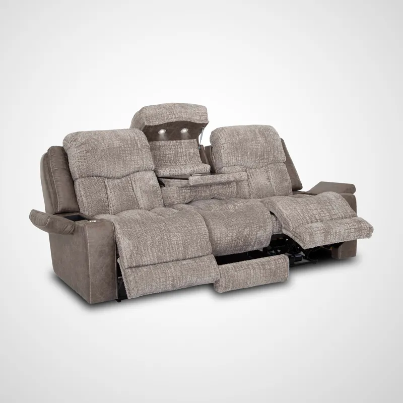 Denali Power Reclining Sofa w/ Power Headrest - Boswell Dove