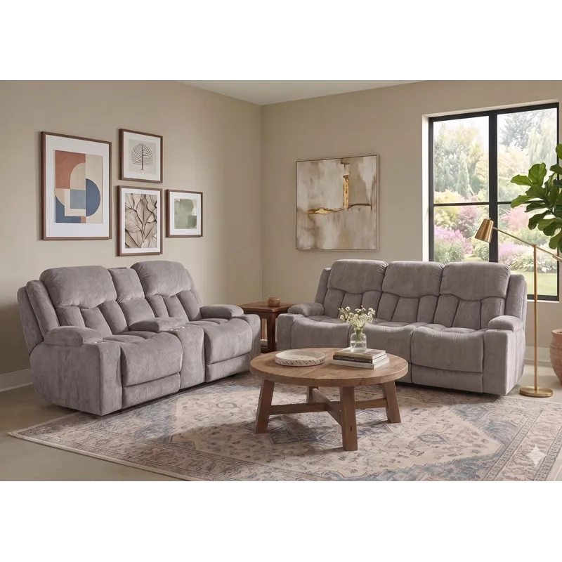 Denali Power Reclining Console Loveseat w/ Power Headrest
