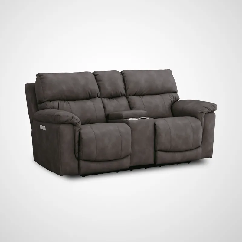 Cosmo Power Loveseat - Pewter