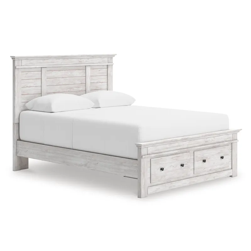 Makidern Full Panel Storage Bed