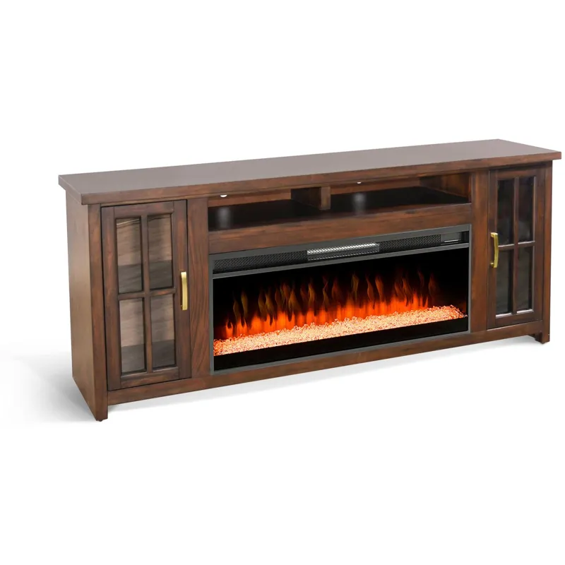 Americana Media Console w/ Fireplace Option