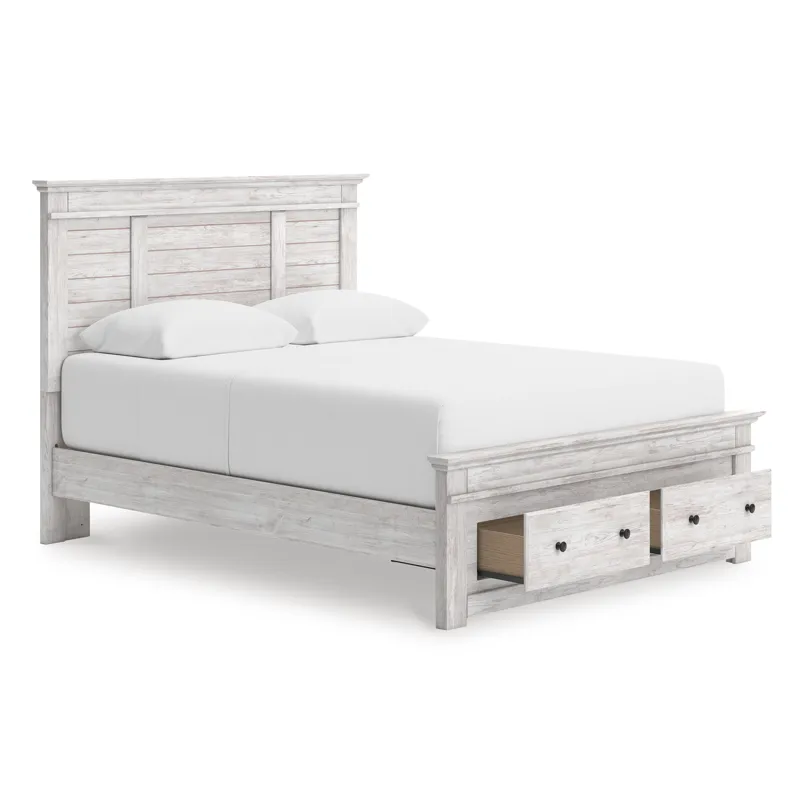 Makidern Full Panel Storage Bed