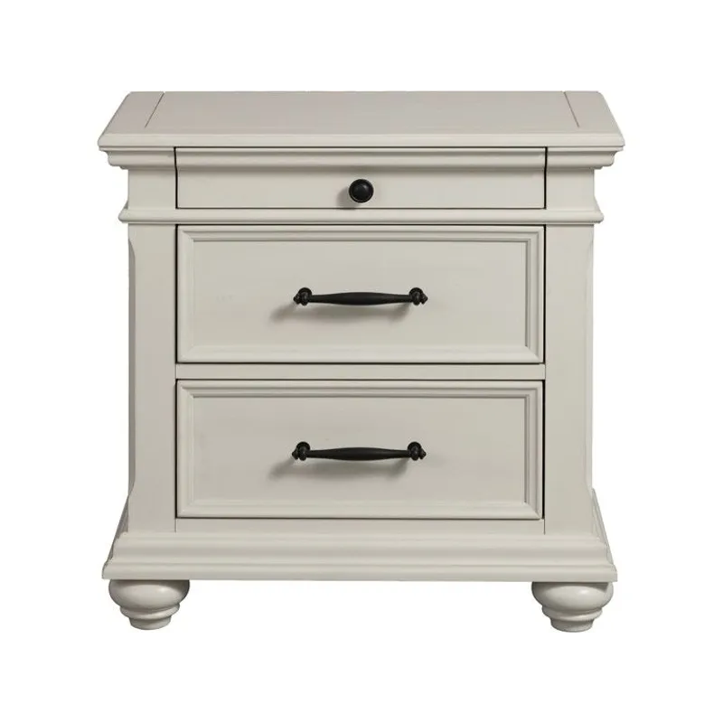 Slater 3 PC King Bedroom Set in Antique White