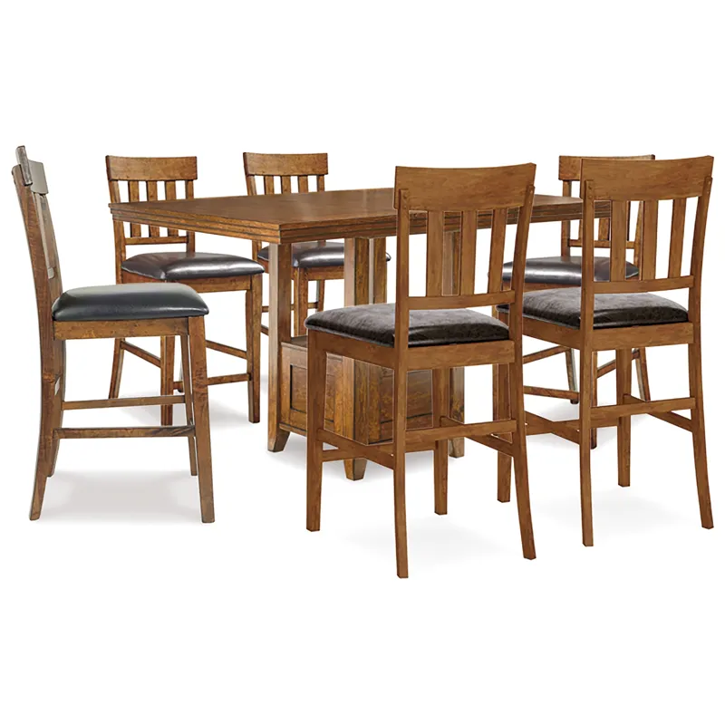 Ralene Counter Height Dining Table and 6 Barstools