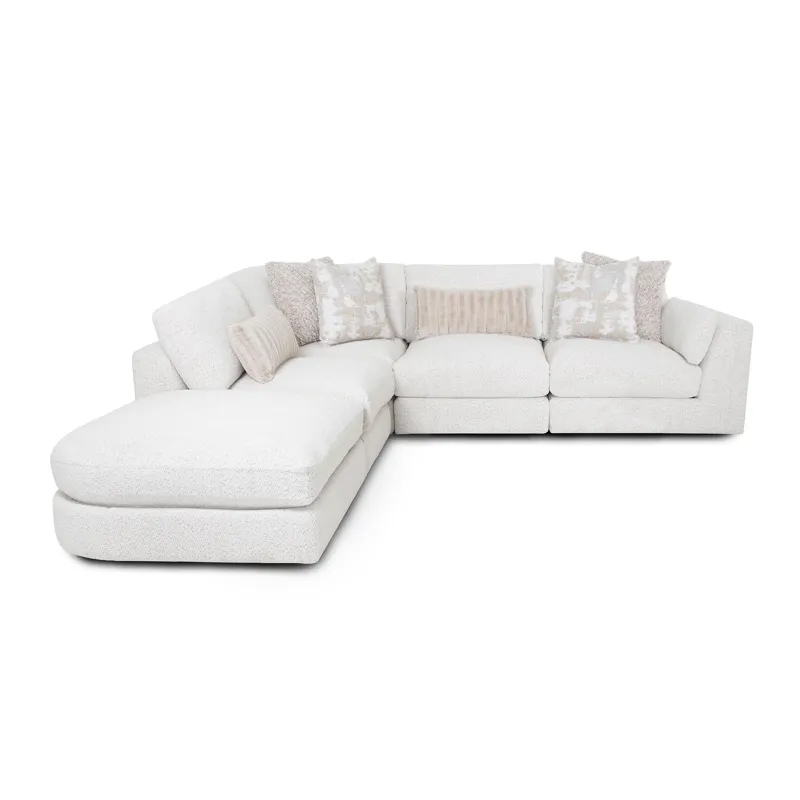 Bombay 5 PC Sectional - Fluffy Riverrock