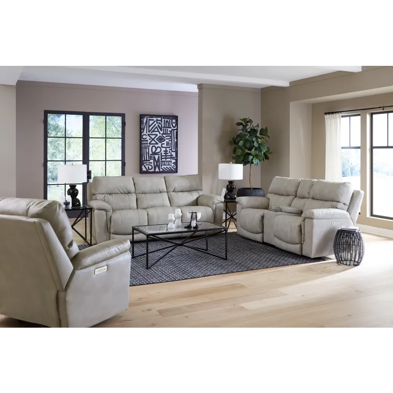 Cosmo Power Loveseat - Taupe