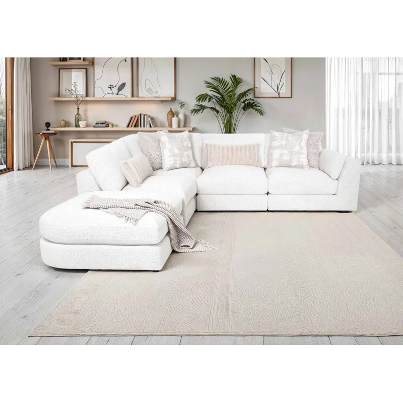 Bombay 5 PC Sectional - Fluffy Riverrock