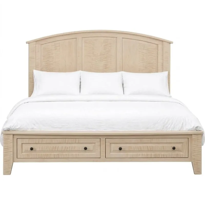Carson Arched Panel King Storage Footboard Bed